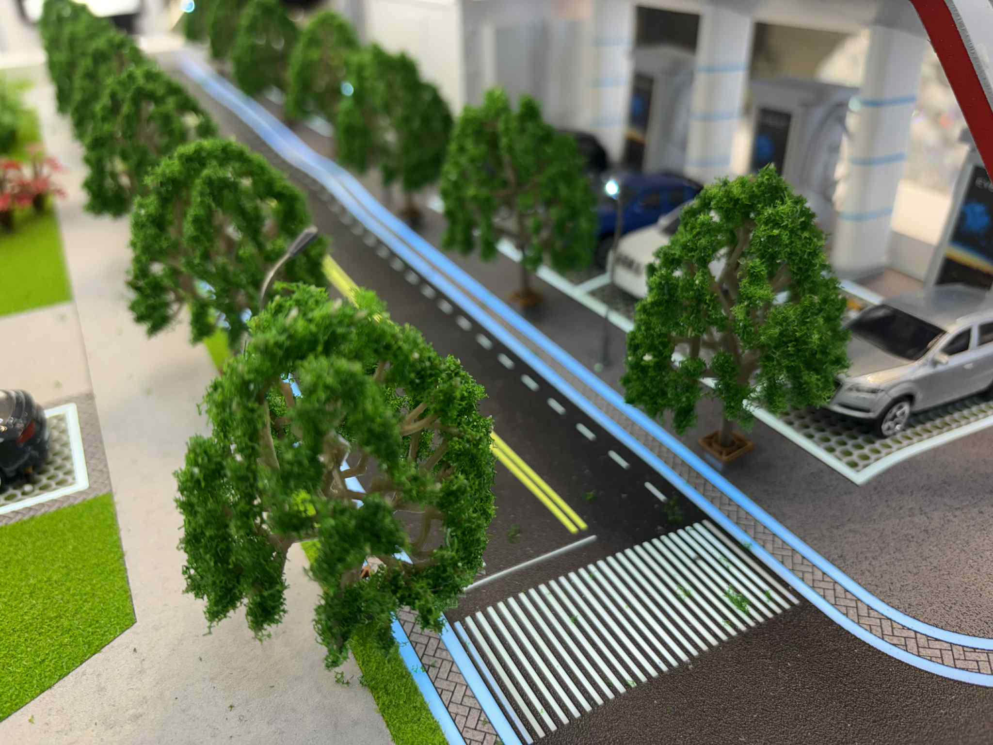 Cars charging on EV stations